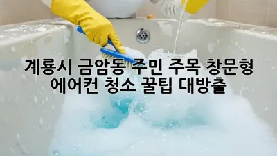 💨 계룡시 금암동 주민 주목! 창문형 에어컨 청소 꿀팁 대방출
